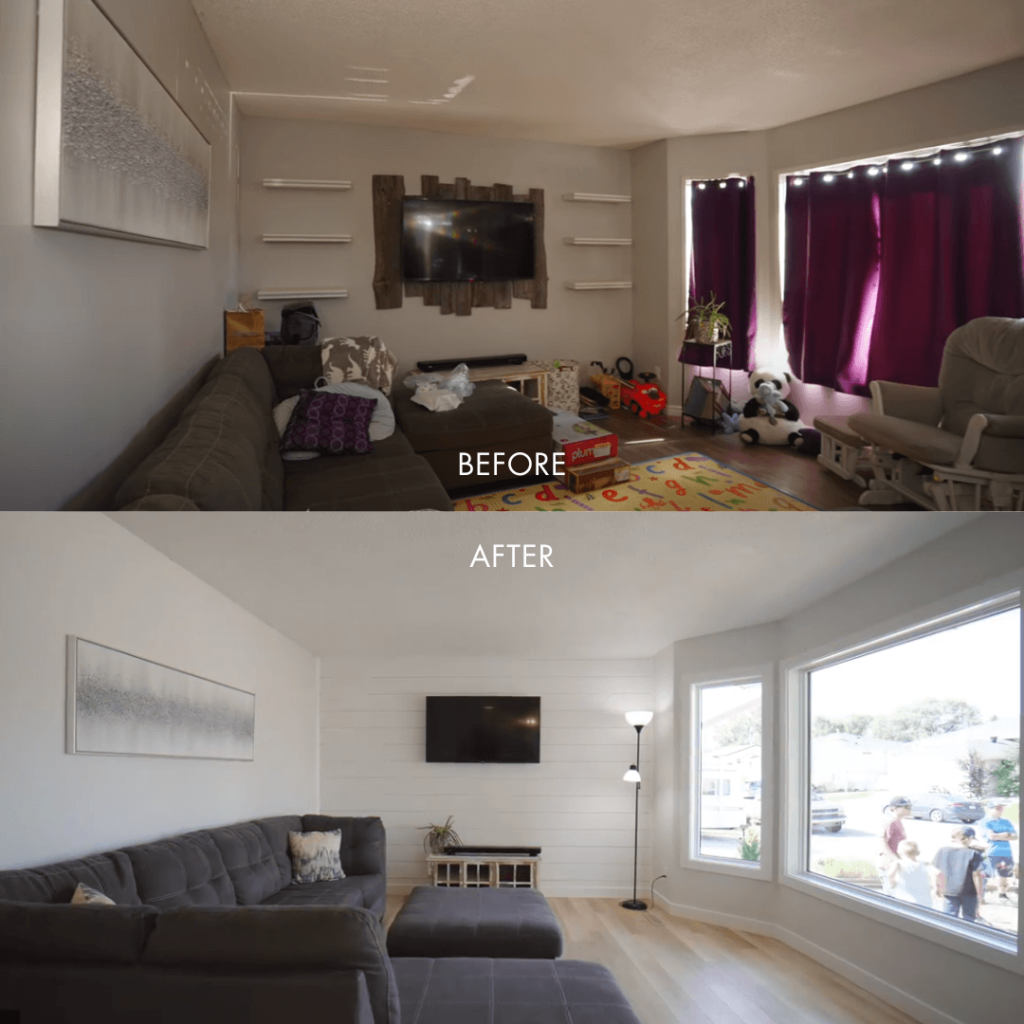 Before and After Living Room