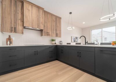 Two toned cabinetry in a new kitchen for sale