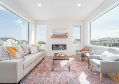 living room with natural light