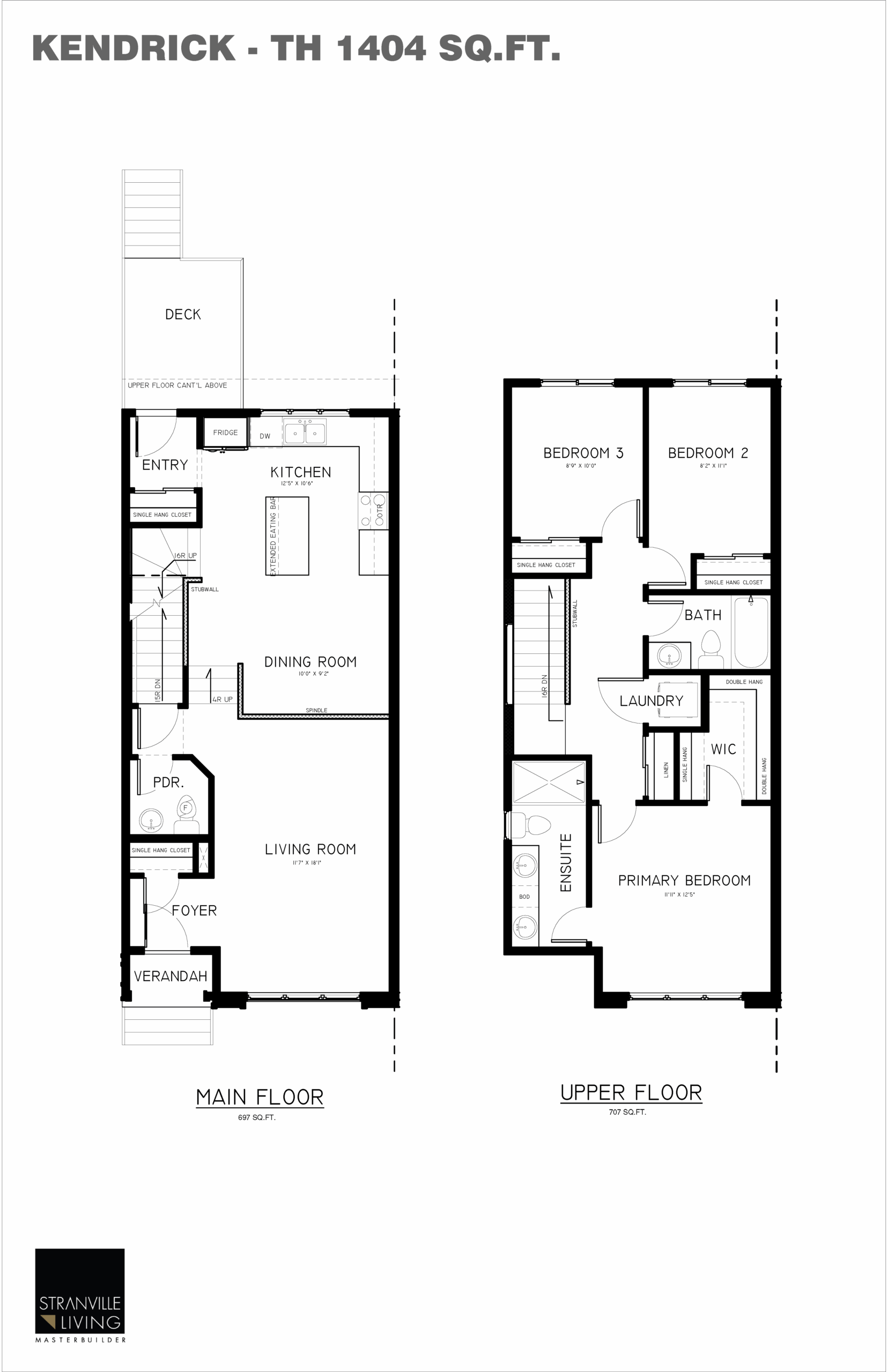 Kendrick townhome blacklines