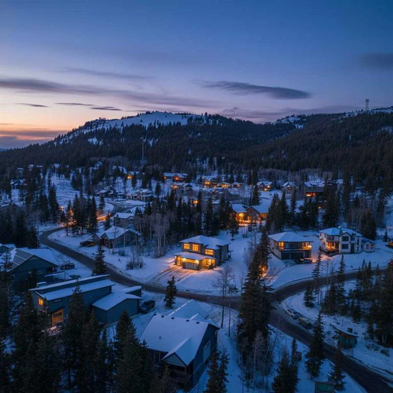 Kananaskis Wilds aerial view in winter
