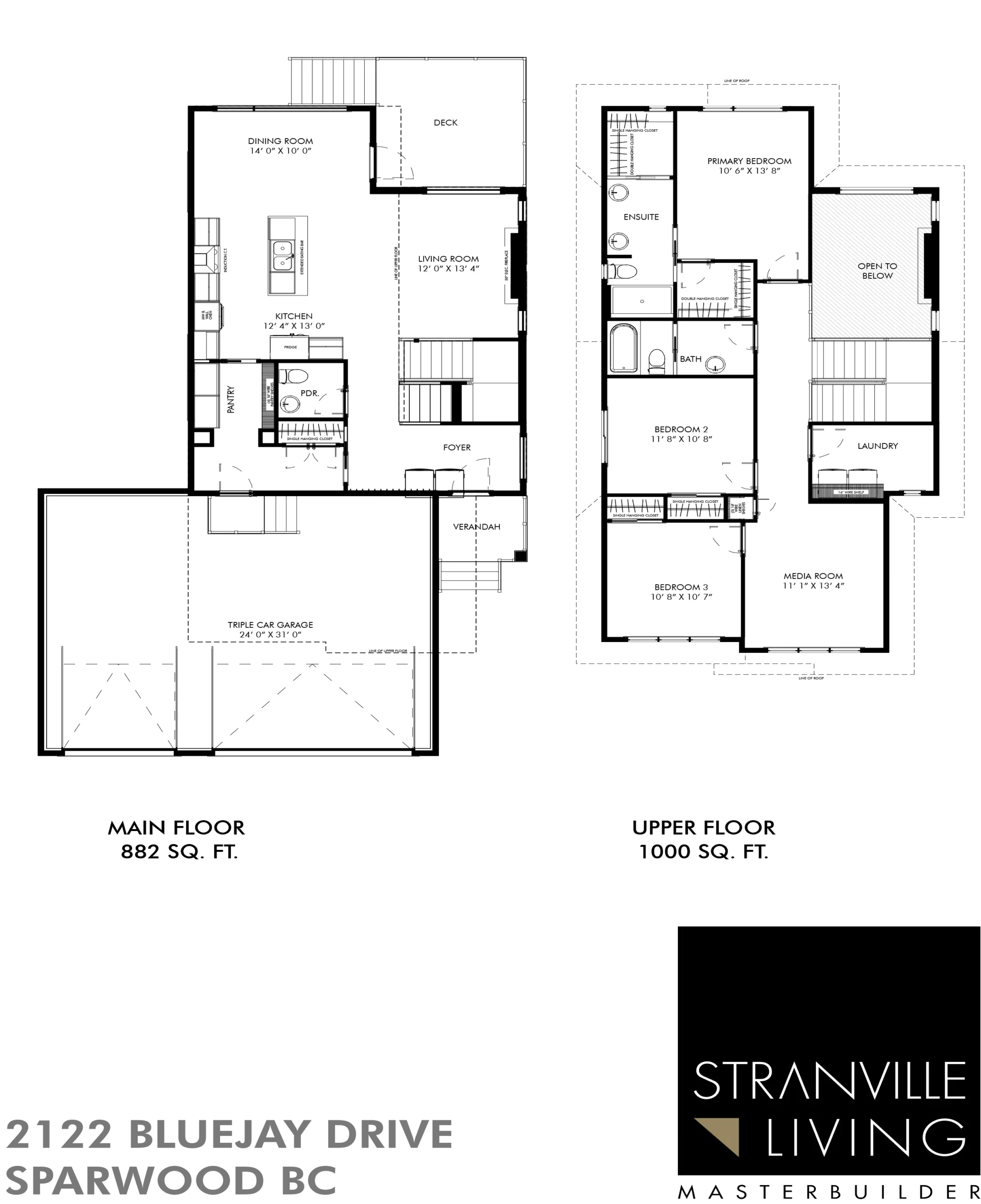 2122 Bluejay Drive Sparwood Blackline floor plan