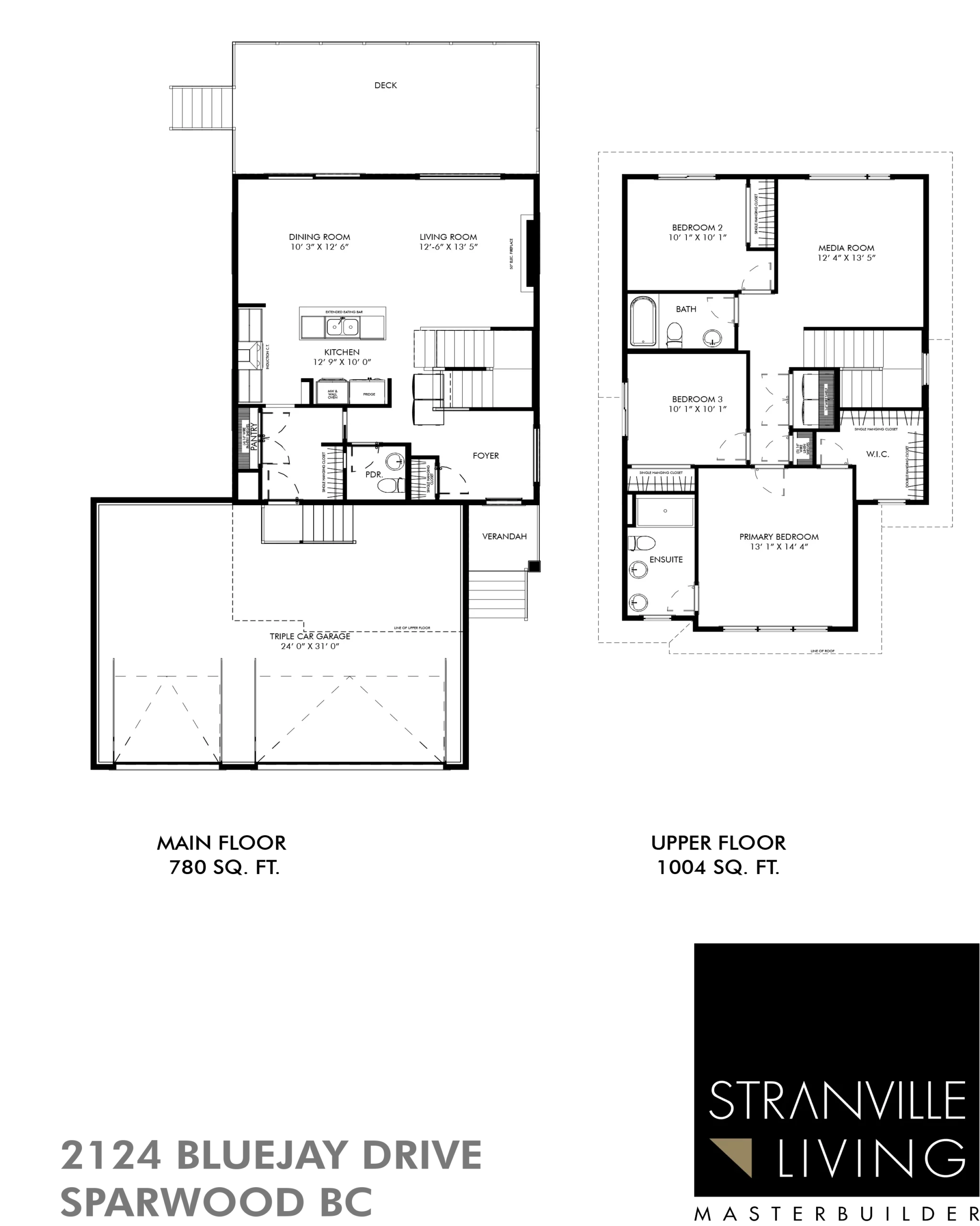 2124 Bluejay Drive Sparwood Blackline floor plan